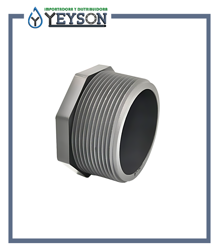 Tapon macho PVC SCH-80 roscada Lesso